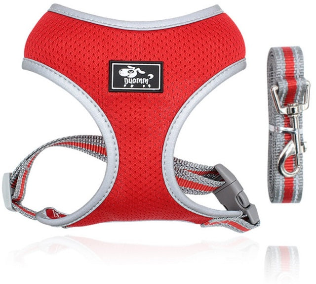 Vest Puppy Harnesses Reflective Walking Lead