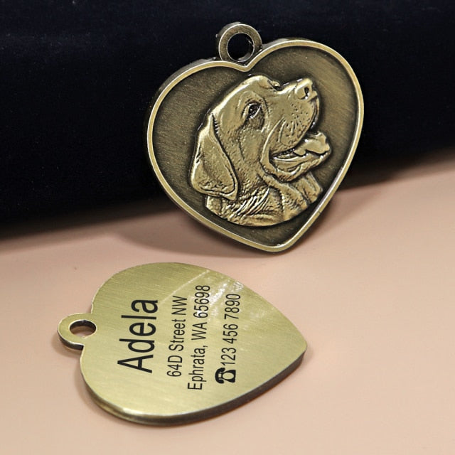Free Engraving Dog ID Tag Custom