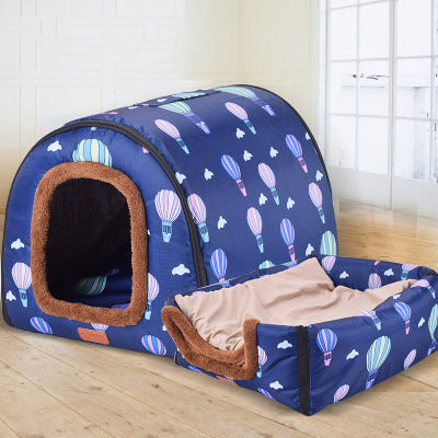 New Warm Dog House Comfortable Print Stars