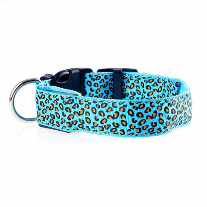 Leopard LED Dog Glowing Collar