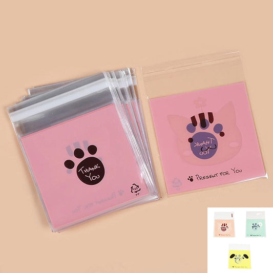 Clear Cat Dog Bear  Candy Cookie Gift Bag