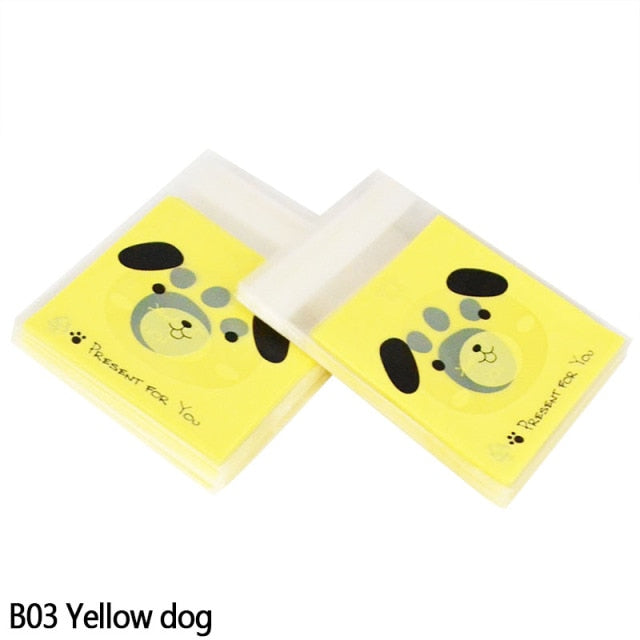 Clear Cat Dog Bear Candy Cookie Gift Bag
