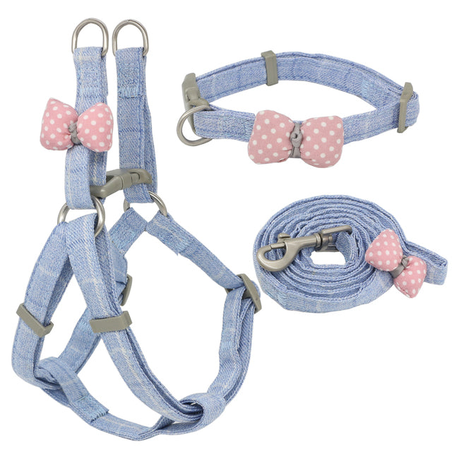 Dog Harness Leash Collar Adjustable