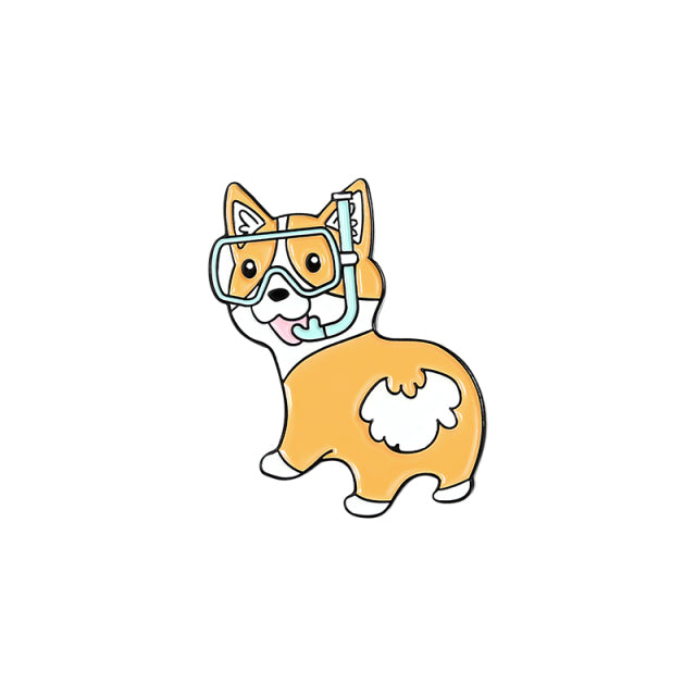 Bag Lapel Pin Cartoon Dog Badge Jewelry