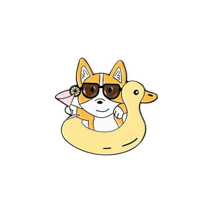 Bag Lapel Pin Cartoon Dog Badge Jewelry