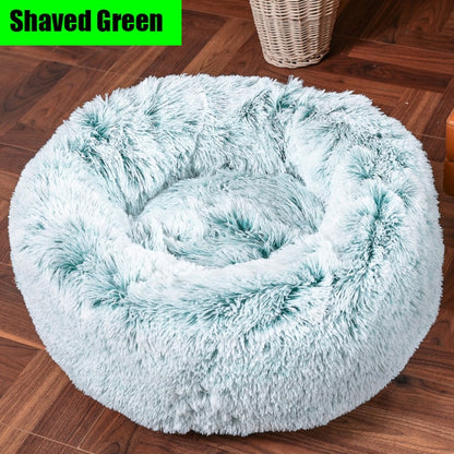 Thick cutton round dog bed plush mat