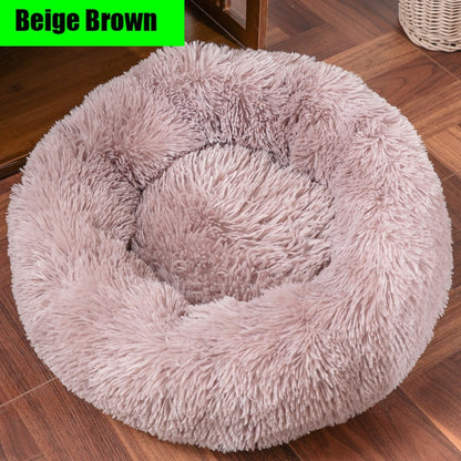 Thick cutton round dog bed plush mat