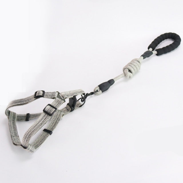 Adjustable rope dog leash neck belt