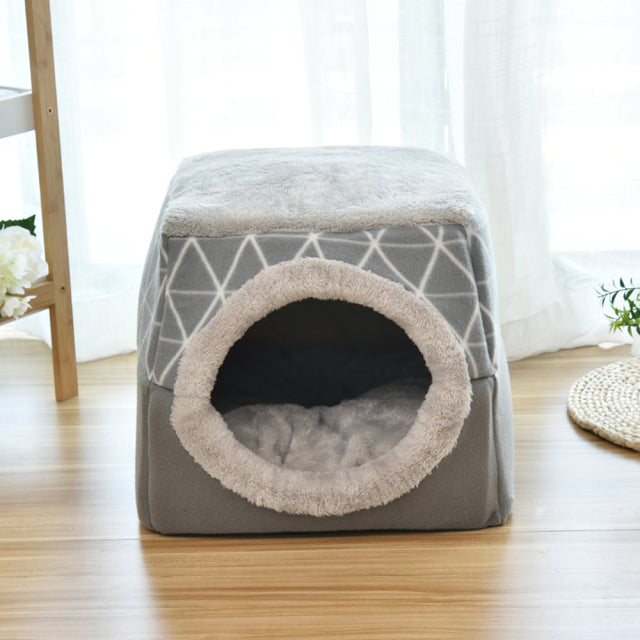 Warm Pet Dog Cat Bed Soft Nest Dual Use