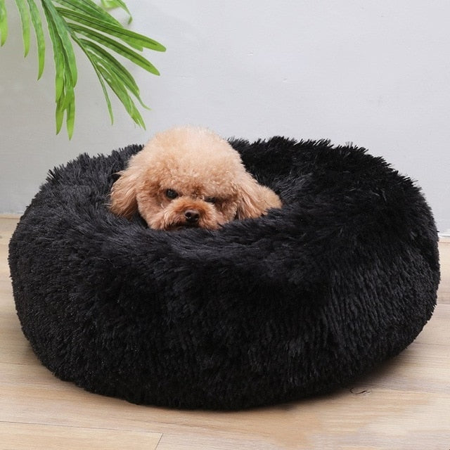 Round Long Plush Super Soft Pet Mat - Dog Bed Supplies