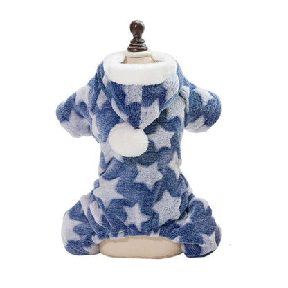 Winter Dog Pajamas Jumpsuit for Small Dogs