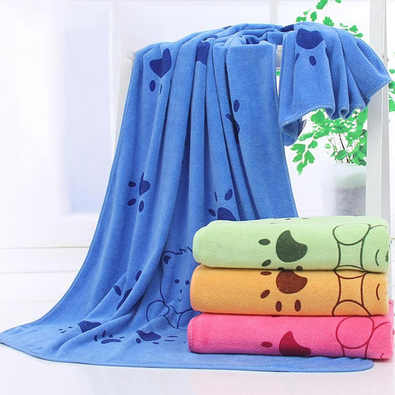 Microfiber Dog Towel Absorbing Water Bath Towels Pet Grooming