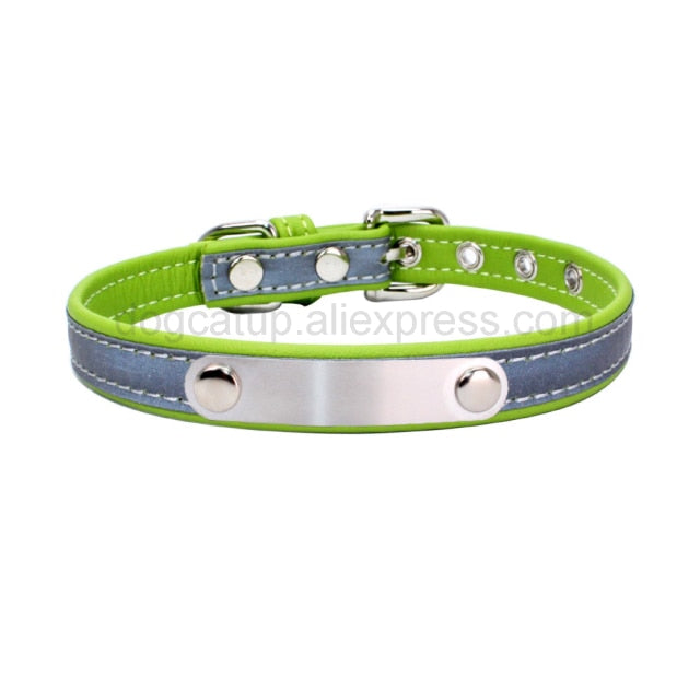 Reflective Pet Collar with ID Tag