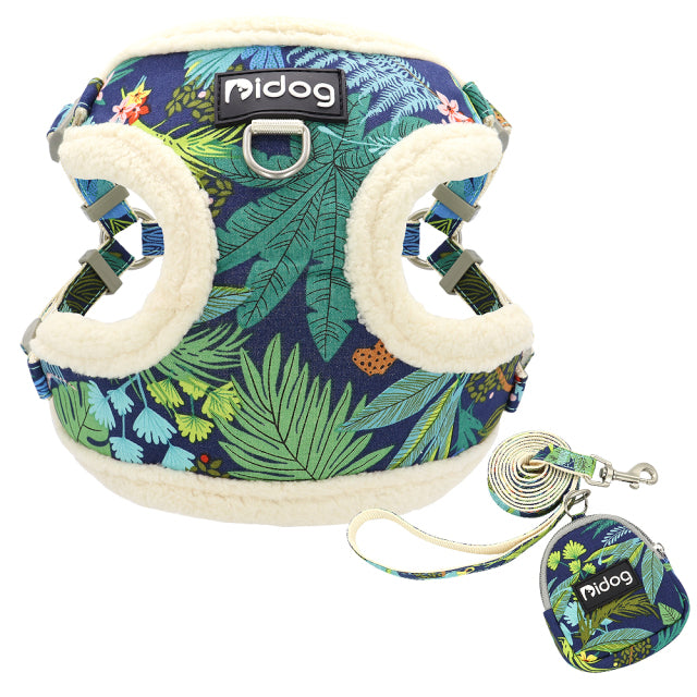 Soft Padded Mesh Harness Vest Leash For Small Dogs