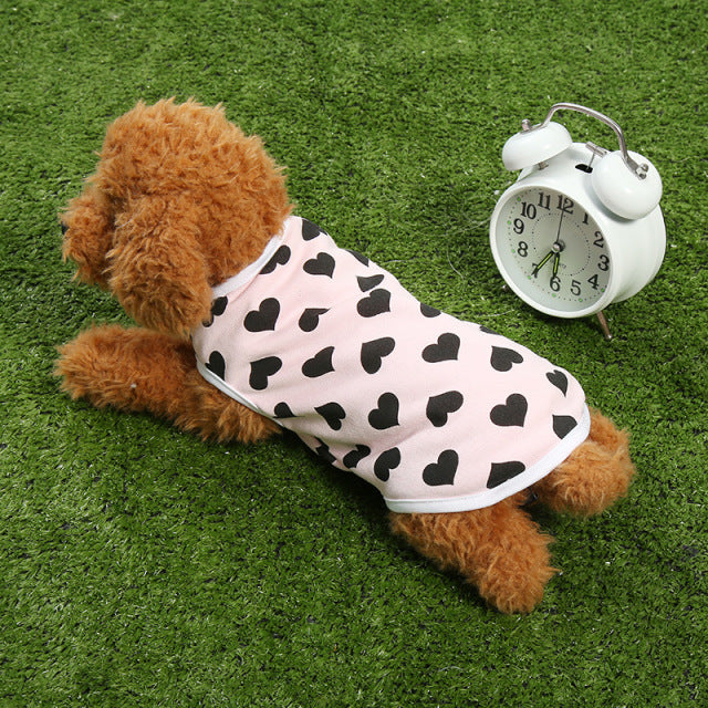 Printing Sleeveless for Small Dogs