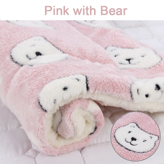 New Cute Dog Bed Mats Soft Flannel Fleece Paw - Dog Bed Supplies