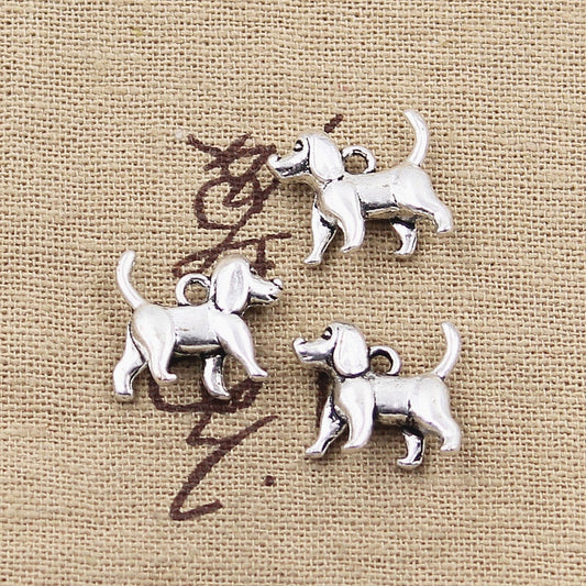 Charms Lovely Dog Antique Pendants