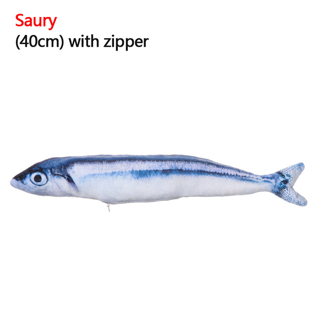 Artificial Fish Plush Pet Dog Toys Sleeping