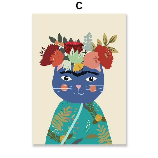 Flower Pets Flamingo Dog Posters