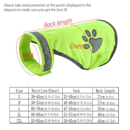 Reflective Dog Safety Vest High Visibility Fluorescent