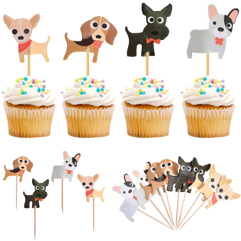 Jungle Safari Cupcake Picks Animal Dogs