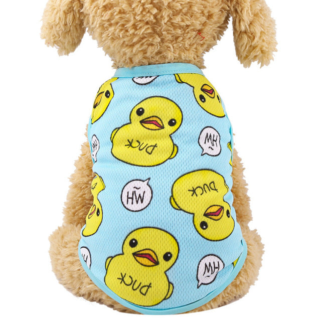 Cartoon Duck Shirt Cheap Dog Clothes