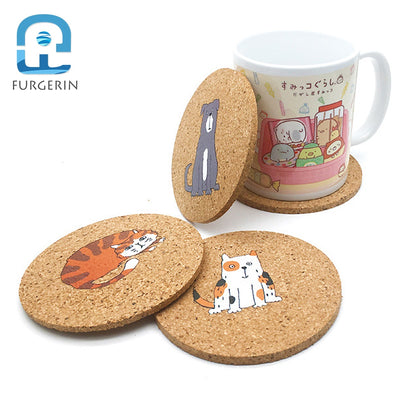 Drink Coaster Set Cute Dog Heat Resistant Placemats
