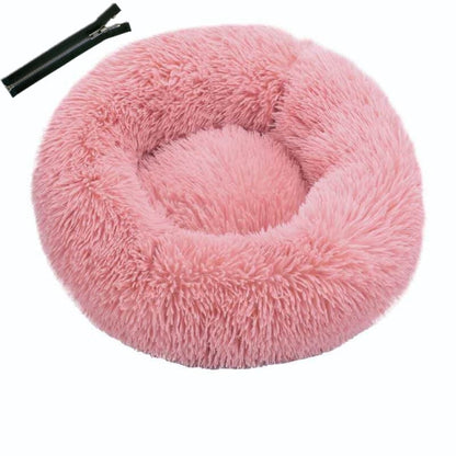 Pet Bed Kennel Plush Round Deep Sleeping Bed - Dog Bed Supplies