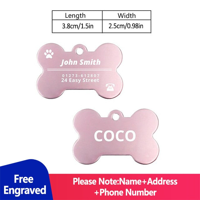 Personalized Dog Tag Address Tags Collars