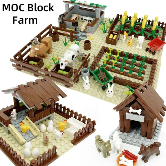 MOC Farm Ranch Dog Kennel Toys