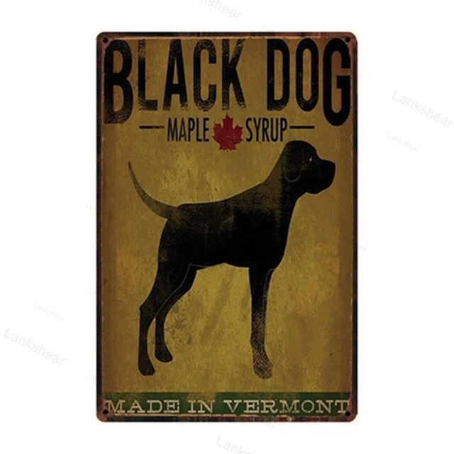 Dog Golden Dachshund Metal Sign