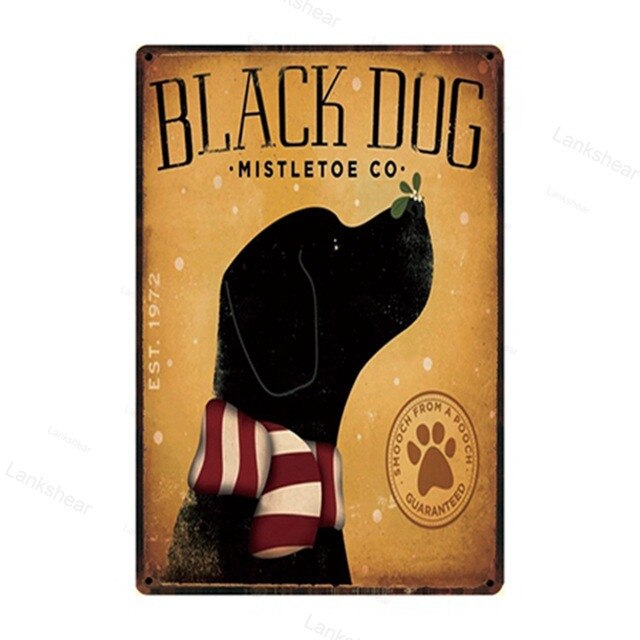 Dog Golden Dachshund Metal Sign