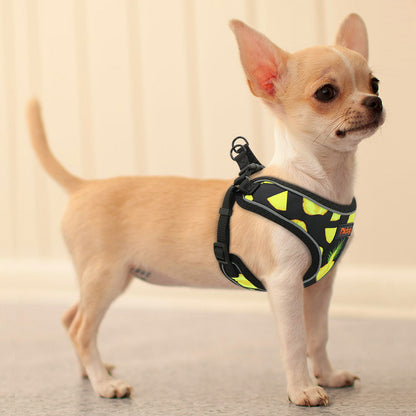 Printed Dog Reflective Harnesses Adjustable