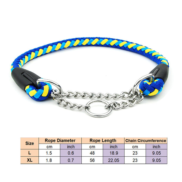 Martingal Dog Rope Collar Rope Slip Chains