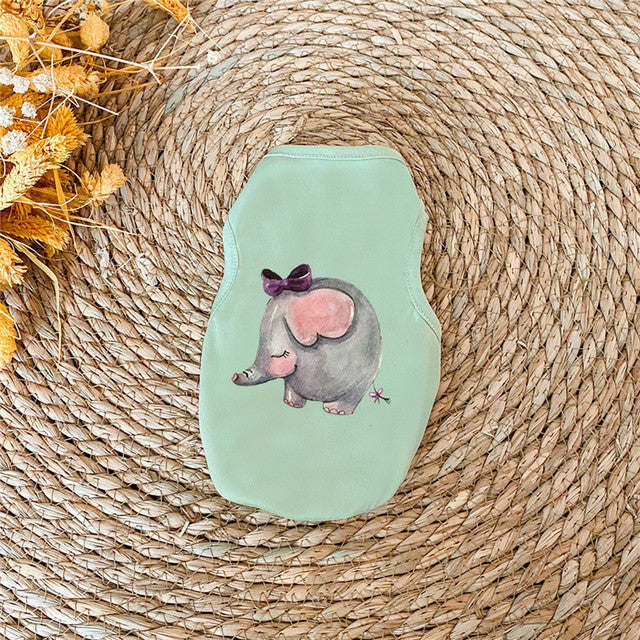 Dog Clothes Cute Cartoon Printed T-shirt