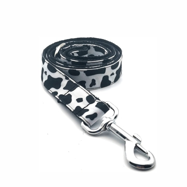 Cow Pattern Pet Collar Puppy ID Tag