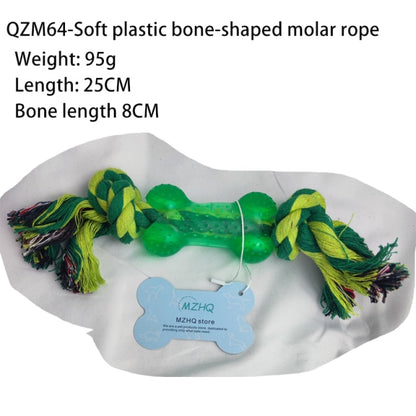 Soft Plastic Bone Shape Rope Toys