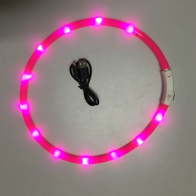 Pet Collar LED USB Silicone Night