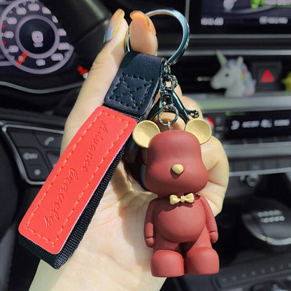 Fighting Dog Keychains Cute Bear Key Chain