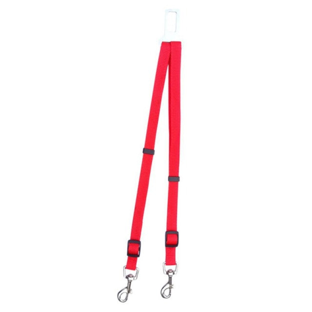 Dog Car Safety Belt Adjustable Leash Double-head