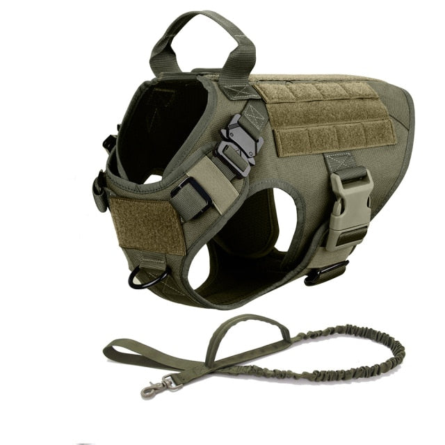 Tactical Dog Harness And Leash Set - Dog Bed Supplies