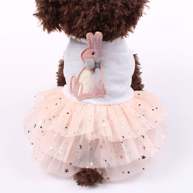 Girl Dog Dress Skirt Clothes Apparel