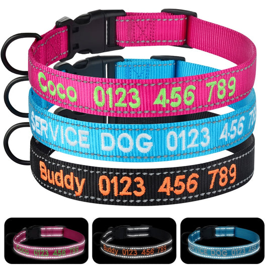 Embroidered Dog Collars Personalized