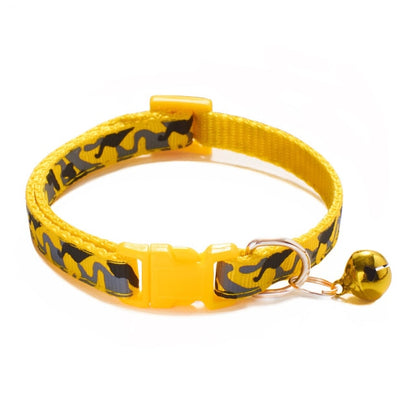 Camouflage Pattern Adjustable With Bell Dog Collar