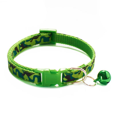 Camouflage Pattern Adjustable With Bell Dog Collar