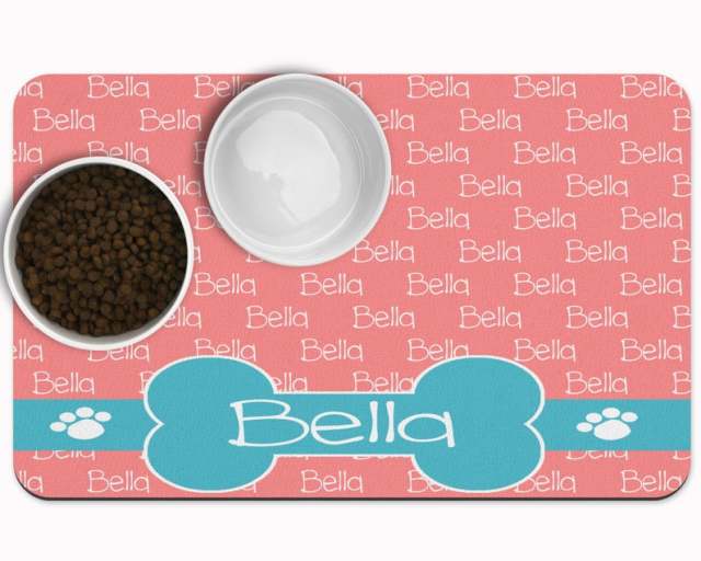 Custom Name Pet Feeding Placemat - Dog Bed Supplies