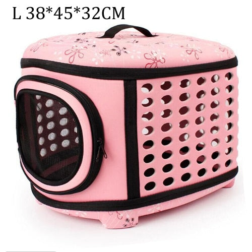 Travel Pet Bag Cat Flower Carriers Bags Folding Bag - Dog Bed Supplies