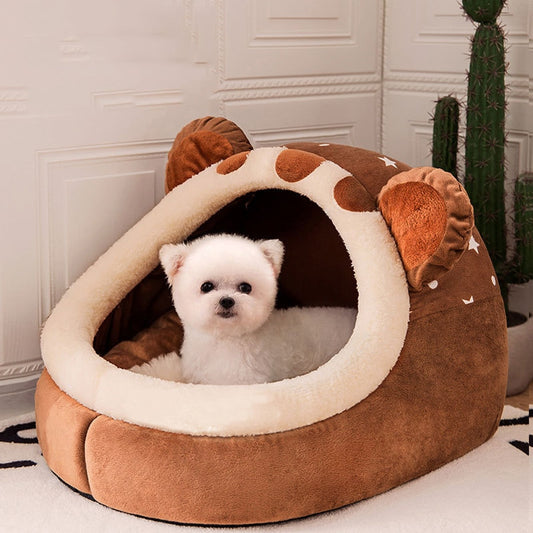 Pet House Puppy Kennel Mat Basket Teddy Cave Bed - Dog Bed Supplies