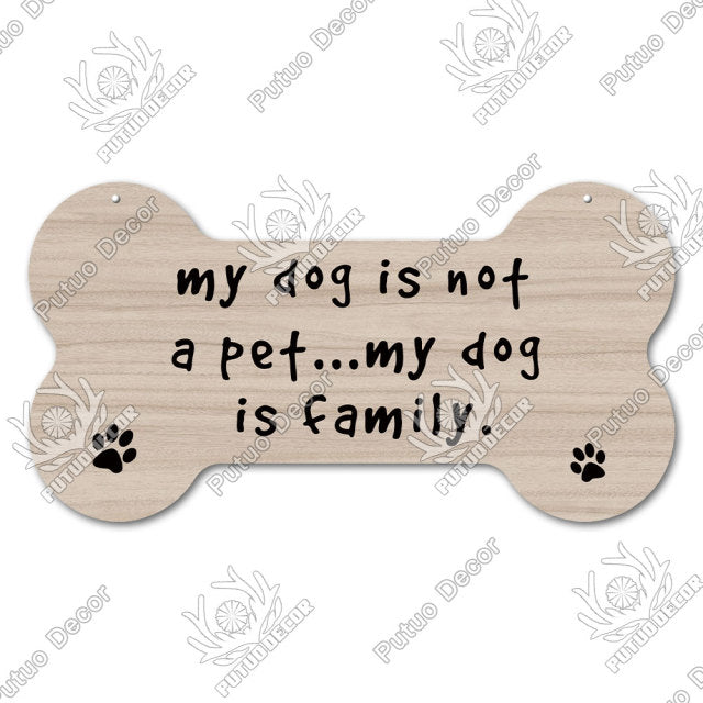 Bone Sign Dog Plaque Wood Plaque