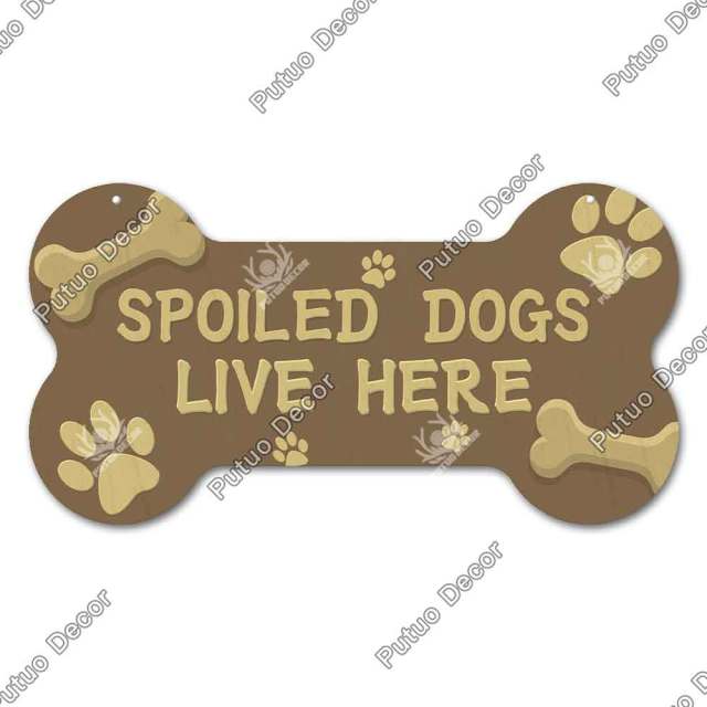 Decor Bone Sign Dog Lovely Plaque